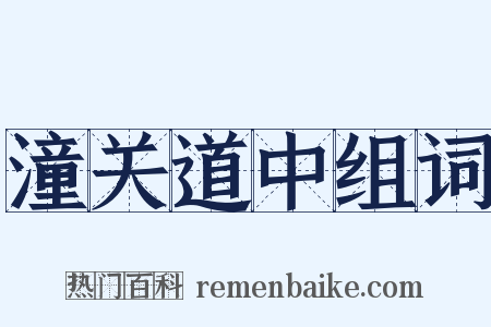 潼关道中组词是什么意思的图片